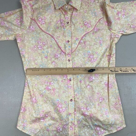 Floral Button Down Shirt - Yellow and Pink - Picture 11 of 15